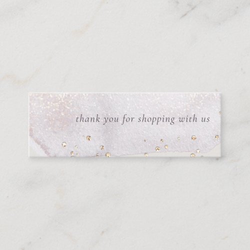 Abstract Lilac Brush Stoke Thank You For Order Mini Business Card