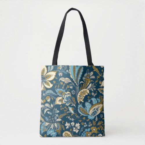 Abstract lilly seamless pattern tote bag