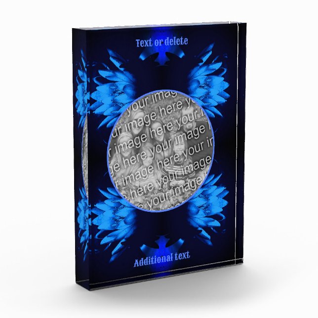 Abstract Lily Lotus Flower Create Your Own  Photo Block (Left)