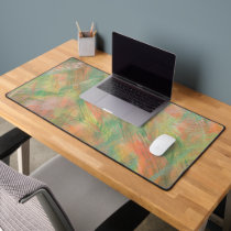 Abstract Lime Green Desk Mat