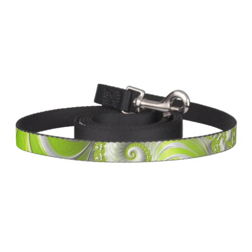 Abstract Lime Green Spiral Fractal Pet Leash