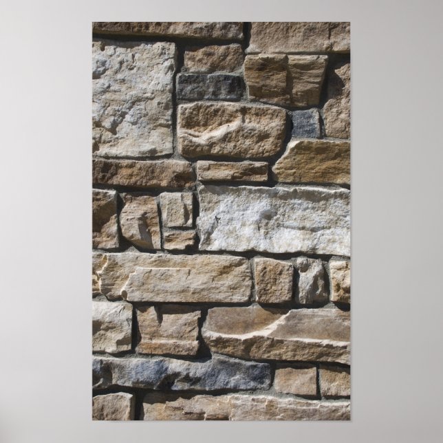 Abstract Limestone Rock Wall Poster (Front)