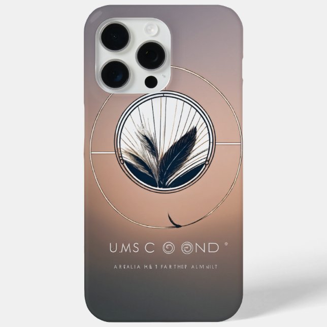 Abstract Line Art Circle Logo - Minimalist Feather Case-Mate iPhone Case (Back)