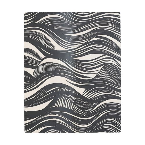 Abstract Line Art _ Modern Monochromatic Waves