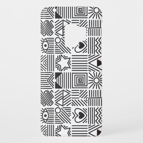 Abstract Line Art Mosaic Pattern Case_Mate Samsung Galaxy S9 Case