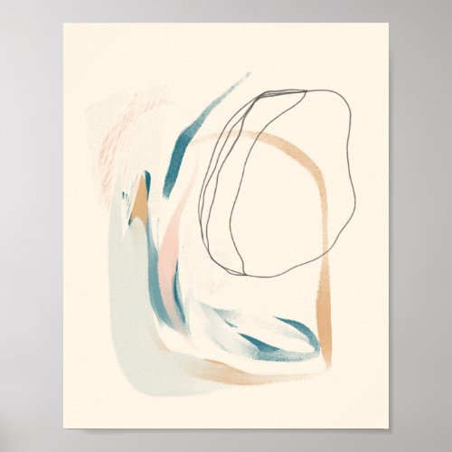 Abstract Line Art On White Poster