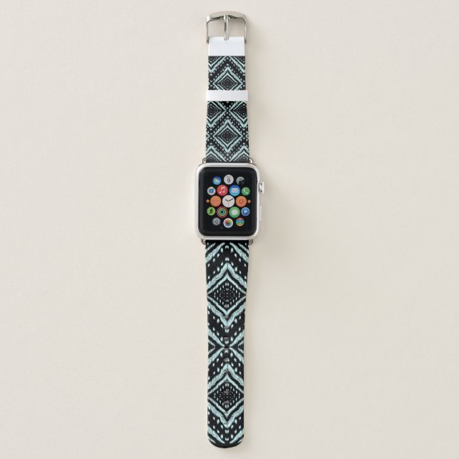 Abstract Line, Beautiful, Ikat seamless pattern, B Apple Watch Band (Front)