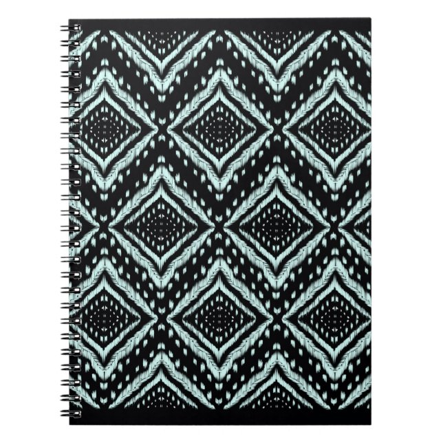 Abstract Line, Beautiful, Ikat seamless pattern, B Notebook (Front)
