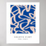 Abstract Line Blue Poster