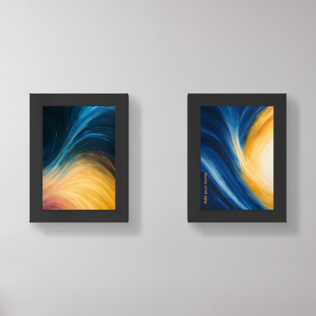 Abstract Line Energy Pair Wall Art Sets (Front)