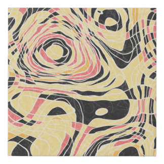 Abstract line geo pattern, topographical design. faux canvas print