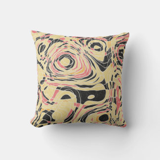 Abstract line geo pattern, topographical design. throw pillow
