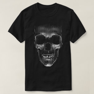  Abstract Line Skull Illusion T-Shirt