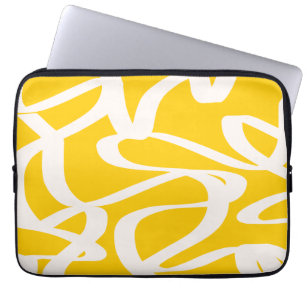 Abstract Line Yellow Laptop Sleeve