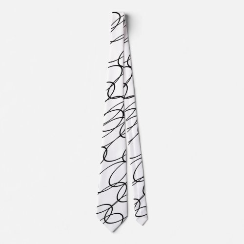 Abstract Linear Ovals Neck Tie