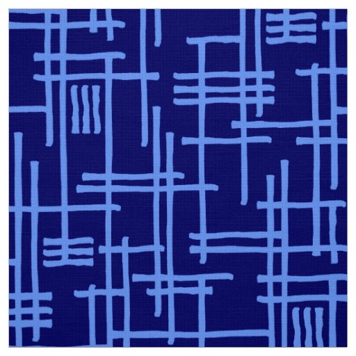 Abstract Lines 120923 - Baby Blue on Dark Blue Fabric