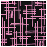Abstract Lines 120923 - Pink on Black Fabric