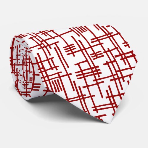 Abstract Lines 120923 _ Ruby Red Neck Tie