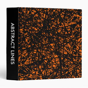 Abstract Lines 1.5in - Orange Binder