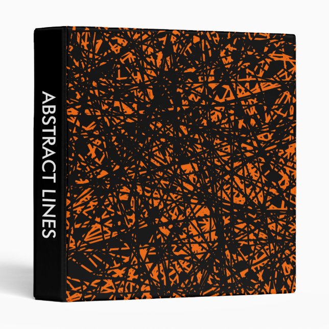 Abstract Lines 1in - Orange Binder (Front/Spine)