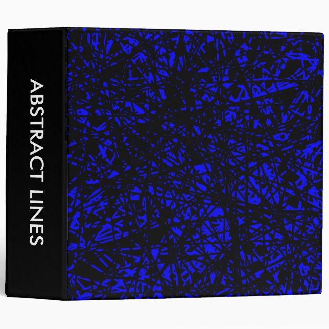 Abstract Lines 2.0in - Blue Binder (Front/Spine)