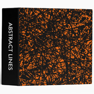 Abstract Lines 2.0in - Orange 3 Ring Binder
