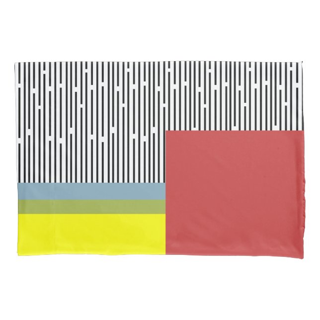 Abstract lines and Rectangles  Pillow Case (Front)