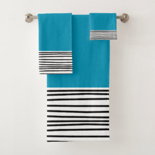 Abstract Lines Bath Towel Set