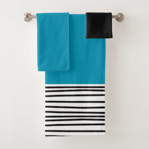 Abstract Lines Bath Towel Set