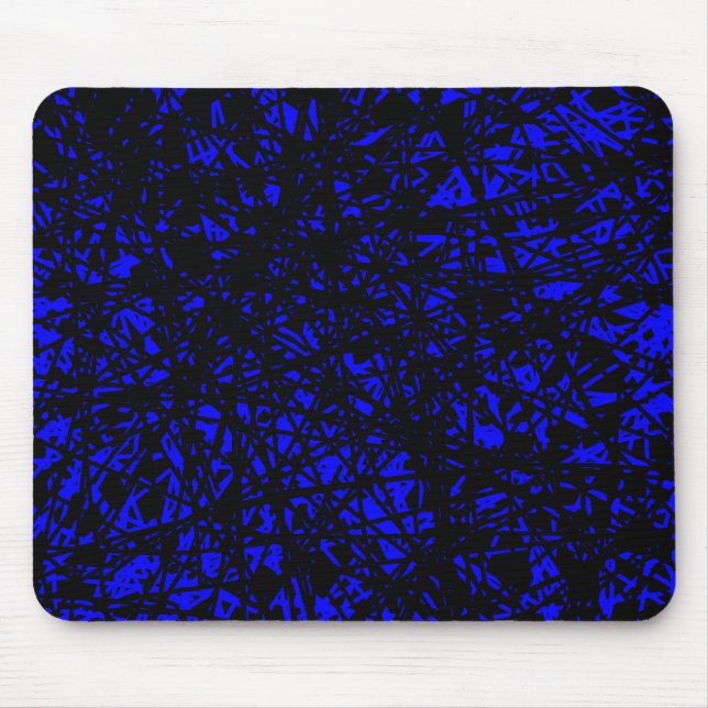 Abstract Lines - Blue Mouse Pad (Front)