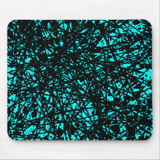 Abstract Lines - Cyan Mouse Pad
