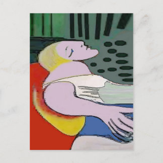 Abstract Lines & Face , edit text Postcard