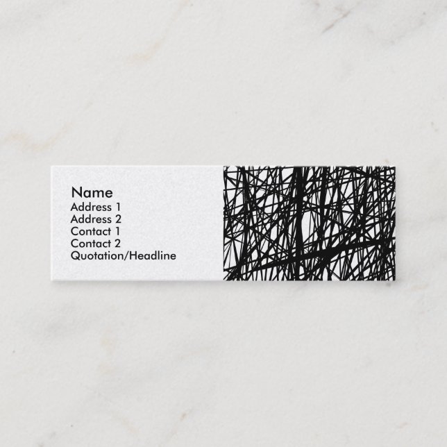 Abstract Lines - Gold Mini Business Card (Front)