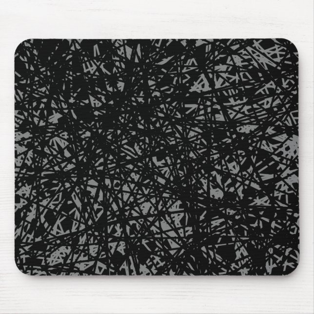 Abstract Lines - Gray Mouse Pad (Front)