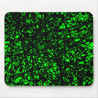 Abstract Lines - Green Mouse Pad