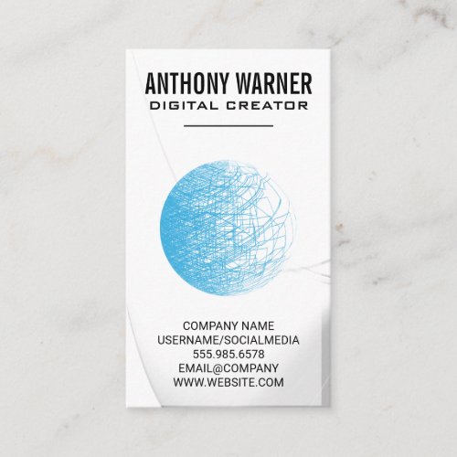 Abstract Lines in Sphere Business Card