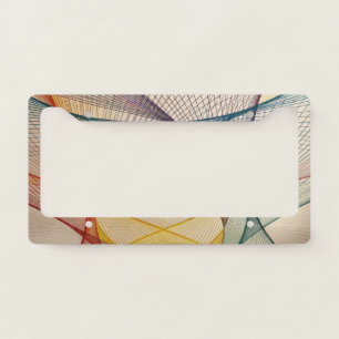 Abstract Lines License Plate Frame
