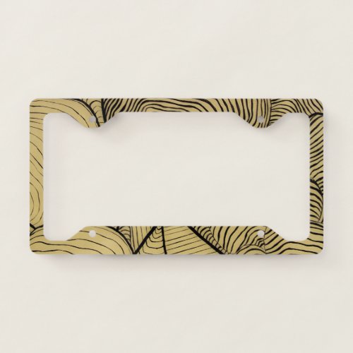 Abstract lines license plate frame