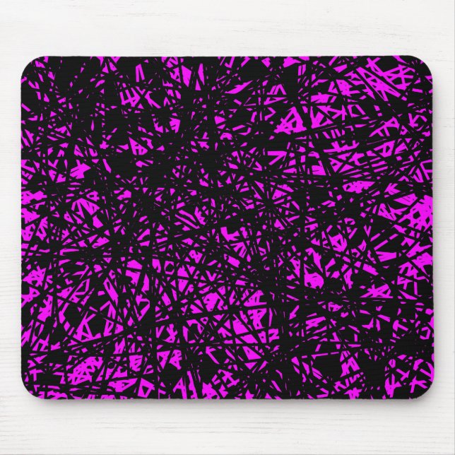 Abstract Lines - Magenta Mouse Pad (Front)