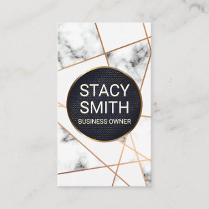 Abstract Lines Marble Business Card
