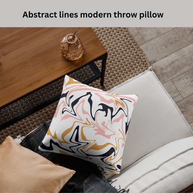 Abstract lines modern throw pillow (Creator Uploaded)