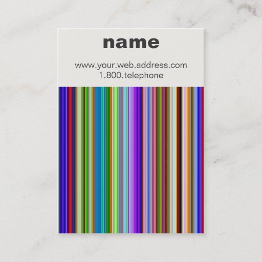 Customizable Abstract Lines of Color Business Card