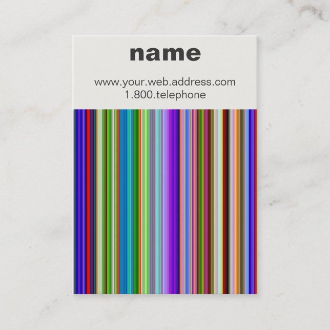 Abstract Lines of Color Business Card (Front)