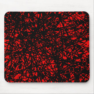 Abstract Lines - Red Mouse Pad