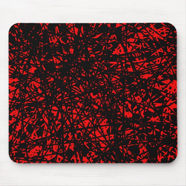 Abstract Lines - Red Mouse Pad (Front)