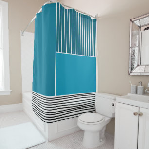 Abstract Lines Shower Curtain