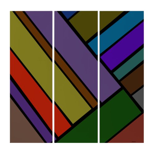 Abstract LInes Wall Art Triptych
