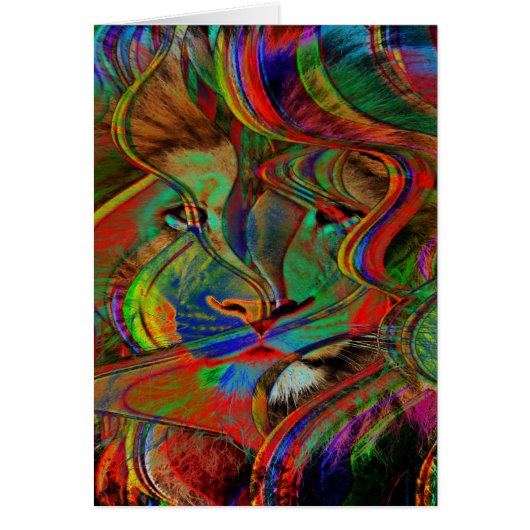 Abstract Lion Cards (Front)