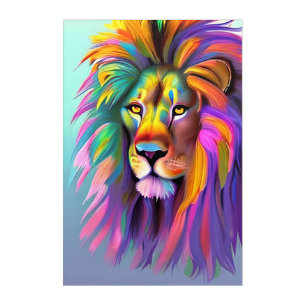 Abstract Lion Face Mystical Fantasy Art