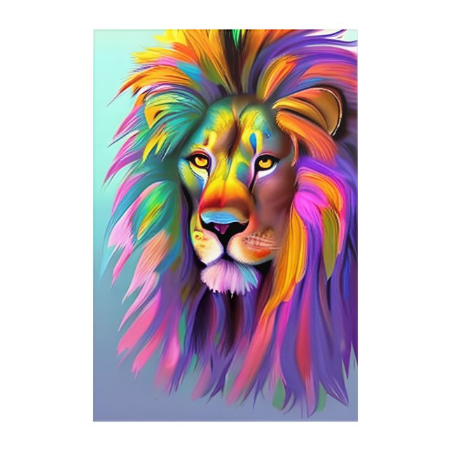 Abstract Lion Face Mystical Fantasy Art (Front)